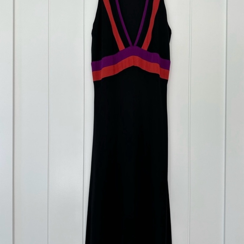 Gucci Black Dress with Purple and Red Accents